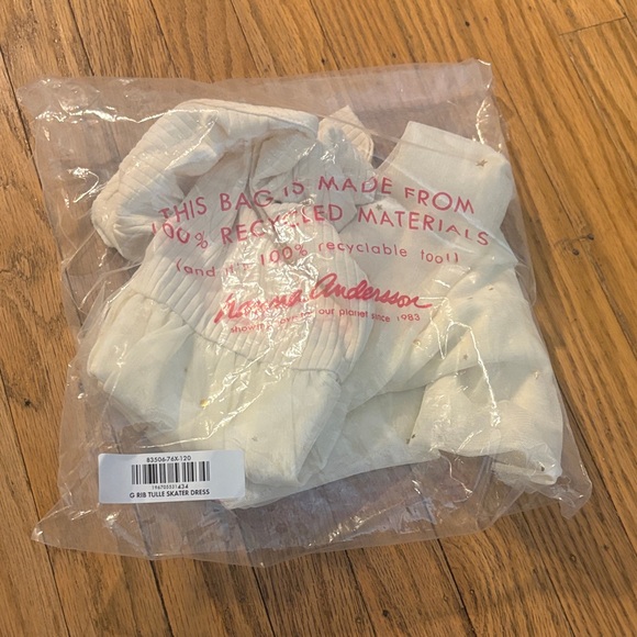 Hanna Andersson Cream Tulle Dress* size is 6/7 - Picture 6 of 7